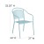 Flash Furniture CO-3-SKY-GG Sky Blue Indoor/Outdoor Steel Patio Arm Chair with Round Back addl-5