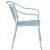 Flash Furniture CO-3-SKY-GG Sky Blue Indoor/Outdoor Steel Patio Arm Chair with Round Back addl-8