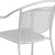 Flash Furniture CO-3-WH-GG White Indoor/Outdoor Steel Patio Arm Chair with Round Back addl-10