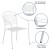 Flash Furniture CO-3-WH-GG White Indoor/Outdoor Steel Patio Arm Chair with Round Back addl-4