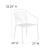 Flash Furniture CO-3-WH-GG White Indoor/Outdoor Steel Patio Arm Chair with Round Back addl-5