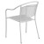 Flash Furniture CO-3-WH-GG White Indoor/Outdoor Steel Patio Arm Chair with Round Back addl-6