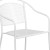Flash Furniture CO-3-WH-GG White Indoor/Outdoor Steel Patio Arm Chair with Round Back addl-7