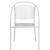 Flash Furniture CO-3-WH-GG White Indoor/Outdoor Steel Patio Arm Chair with Round Back addl-9