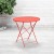 Flash Furniture CO-4-RED-GG 30" Round Coral Indoor/Outdoor Steel Folding Patio Table addl-1