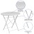 Flash Furniture CO-4-WH-GG 30" Round White Indoor/Outdoor Steel Folding Patio Table addl-4