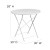 Flash Furniture CO-4-WH-GG 30" Round White Indoor/Outdoor Steel Folding Patio Table addl-5