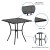 Flash Furniture CO-5-BK-GG 28" Square Black Indoor/Outdoor Steel Patio Table addl-4