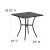 Flash Furniture CO-5-BK-GG 28" Square Black Indoor/Outdoor Steel Patio Table addl-5