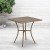 Flash Furniture CO-5-GD-GG 28" Square Gold Indoor/Outdoor Steel Patio Table addl-1
