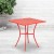 Flash Furniture CO-5-RED-GG 28" Square Coral Indoor/Outdoor Steel Patio Table addl-1