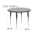 Flash Furniture XU-A48-RND-GY-T-A-GG 48" Round Activity Table with Gray Thermal Fused Laminate Top and Standard Height Adjustable Legs addl-1
