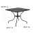 Flash Furniture CO-6-BK-GG 35.5" Square Black Indoor/Outdoor Steel Patio Table with Umbrella Hole addl-4