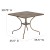 Flash Furniture CO-6-GD-GG 35.5" Square Gold Indoor/Outdoor Steel Patio Table with Umbrella Hole addl-4