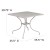 Flash Furniture CO-6-SIL-GG 35.5" Square Light Gray Indoor/Outdoor Steel Patio Table with Umbrella Hole addl-3