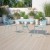 Flash Furniture CO-6-SKY-GG 35.5" Square Sky Blue Indoor/Outdoor Steel Patio Table with Umbrella Hole addl-1