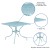 Flash Furniture CO-6-SKY-GG 35.5" Square Sky Blue Indoor/Outdoor Steel Patio Table with Umbrella Hole addl-3
