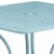 Flash Furniture CO-6-SKY-GG 35.5" Square Sky Blue Indoor/Outdoor Steel Patio Table with Umbrella Hole addl-5