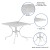 Flash Furniture CO-6-WH-GG 35.5" Square White Indoor/Outdoor Steel Patio Table with Umbrella Hole addl-3