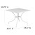 Flash Furniture CO-6-WH-GG 35.5" Square White Indoor/Outdoor Steel Patio Table with Umbrella Hole addl-4