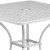 Flash Furniture CO-6-WH-GG 35.5" Square White Indoor/Outdoor Steel Patio Table with Umbrella Hole addl-5