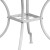 Flash Furniture CO-6-WH-GG 35.5" Square White Indoor/Outdoor Steel Patio Table with Umbrella Hole addl-6