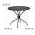 Flash Furniture CO-7-BK-GG 35.25" Round Black Indoor/Outdoor Steel Patio Table with Umbrella Hole addl-5