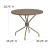 Flash Furniture CO-7-GD-GG 35.25" Round Gold Indoor/Outdoor Steel Patio Table with Umbrella Hole addl-5