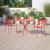 Flash Furniture CO-7-RED-GG 35.25" Round Coral Indoor/Outdoor Steel Patio Table with Umbrella Hole addl-1