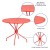 Flash Furniture CO-7-RED-GG 35.25" Round Coral Indoor/Outdoor Steel Patio Table with Umbrella Hole addl-3
