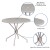 Flash Furniture CO-7-SIL-GG 35.25" Round Light Gray Indoor/Outdoor Steel Patio Table with Umbrella Hole addl-3