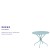 Flash Furniture CO-7-SKY-GG 35.25" Round Sky Blue Indoor/Outdoor Steel Patio Table with Umbrella Hole addl-3