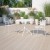Flash Furniture CO-7-WH-GG 35.25" Round White Indoor/Outdoor Steel Patio Table with Umbrella Hole addl-1
