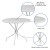 Flash Furniture CO-7-WH-GG 35.25" Round White Indoor/Outdoor Steel Patio Table with Umbrella Hole addl-3