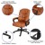 Flash Furniture CX-1179H-BR-GG Big & Tall 400 lb. Brown LeatherSoft Swivel Office Chair with Padded Arms addl-3