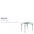 Flash Furniture DAD-MJZ-88-GG 34.5" Square 4-Player Green Surface Folding Card Game Table with Cup Holders addl-3