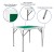 Flash Furniture DAD-MJZ-88-GG 34.5" Square 4-Player Green Surface Folding Card Game Table with Cup Holders addl-5