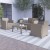 Flash Furniture DAD-SF-112T-CRC-GG 4 Piece Outdoor Seneca Light Gray Faux Rattan Chair, Loveseat and Table Set  addl-1