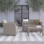 Flash Furniture DAD-SF-112T-CRC-GG 4 Piece Outdoor Seneca Light Gray Faux Rattan Chair, Loveseat and Table Set  addl-3