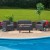 Flash Furniture DAD-SF-112T-DKGY-GG 4 Piece Outdoor Seneca Dark Gray Faux Rattan Chair, Loveseat and Table Set  addl-4