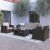 Flash Furniture DAD-SF-113R-CBN-GG 4 Piece Outdoor Seneca Chocolate Brown Faux Rattan Chair, Sofa and Table Set  addl-1