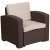 Flash Furniture DAD-SF-113R-CBN-GG 4 Piece Outdoor Seneca Chocolate Brown Faux Rattan Chair, Sofa and Table Set  addl-9