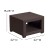 Flash Furniture DAD-SF-113RS-CBN-GG 5 Piece Outdoor Seneca Chocolate Brown Faux Rattan Chair, Sofa and Table Set  addl-7