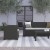 Flash Furniture DAD-SF-113T-DKGY-GG 4 Piece Outdoor Seneca Dark Gray Faux Rattan Chair, Sofa and Table Set  addl-3