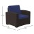 Flash Furniture DAD-SF1-1-BNNV-GG Seneca Brown Faux Rattan Chair with All-Weather Navy Cushion addl-4