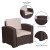 Flash Furniture DAD-SF1-1-GG Seneca Chocolate Brown Faux Rattan Chair with All-Weather Beige Cushion addl-3
