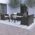 Flash Furniture DAD-SF-123T-DKGY-GG 4 Piece Outdoor Seneca Dark Gray Faux Rattan Chair, Loveseat, Sofa and Table Set addl-1