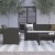 Flash Furniture DAD-SF-123T-DKGY-GG 4 Piece Outdoor Seneca Dark Gray Faux Rattan Chair, Loveseat, Sofa and Table Set addl-3