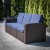 Flash Furniture DAD-SF1-3-BNNV-GG Seneca Brown Faux Rattan Sofa with All-Weather Navy Cushions addl-5