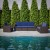 Flash Furniture DAD-SF1-3-BNNV-GG Seneca Brown Faux Rattan Sofa with All-Weather Navy Cushions addl-6